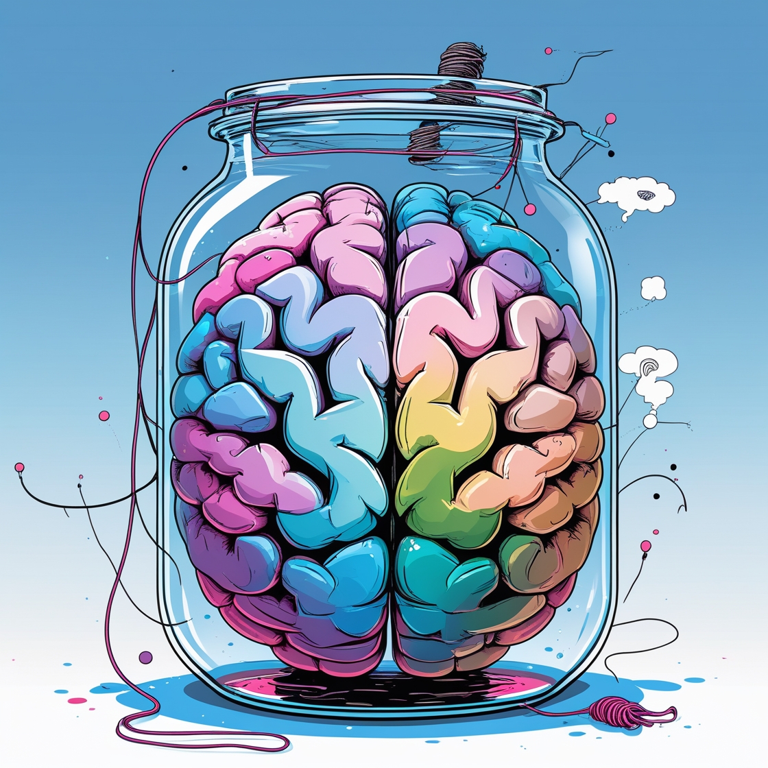 AI generated brain in a jar